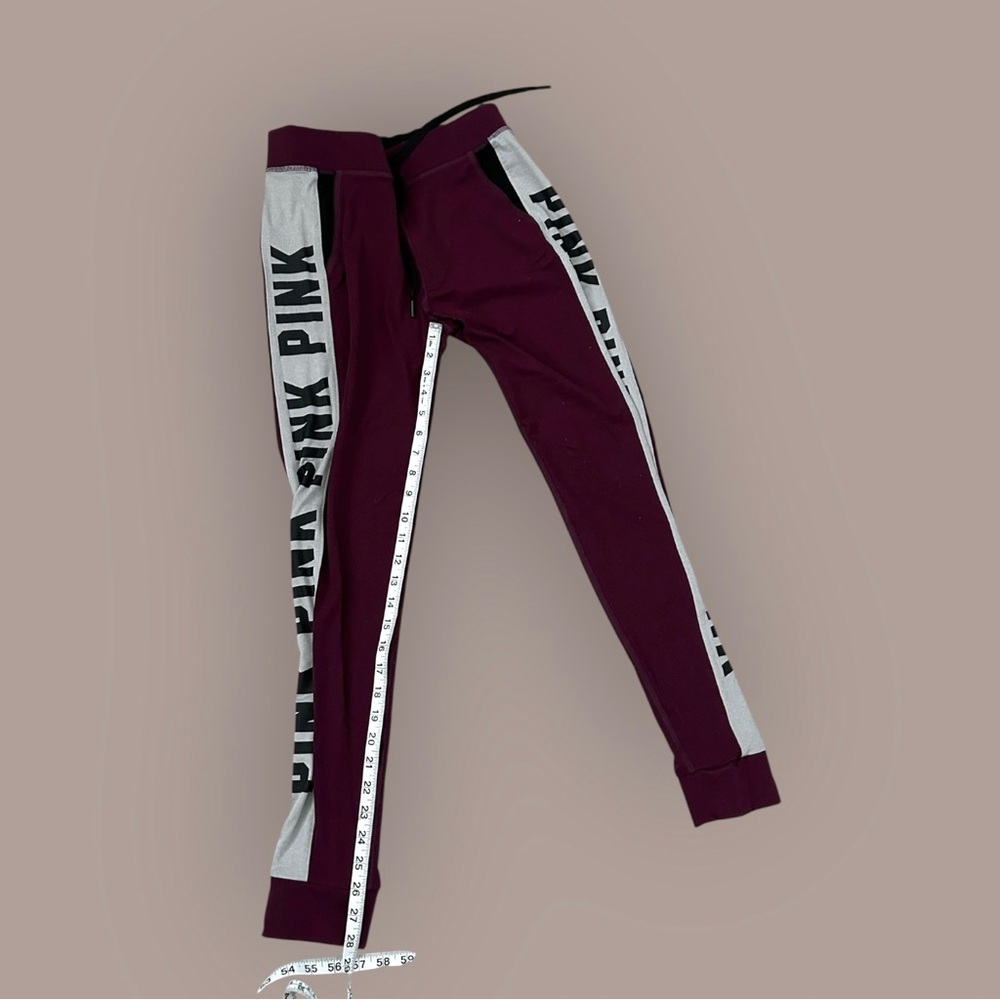 PINK Victoria's Secret Red and Gray Track Joggers - Picture 2 of 5